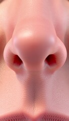 Fototapeta premium Close-up Detailed View of Human Nose Skin Texture High Resolution 3D Render