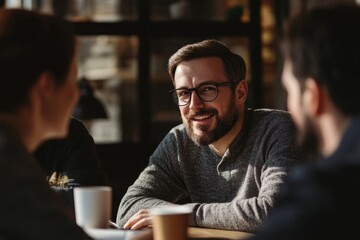 Businessman and Male lawyer consult having team meeting with client, Law and Legal, Generative AI