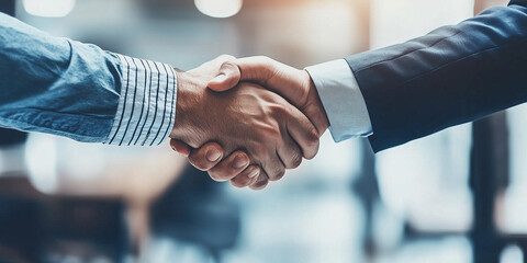 Geschäftsleute schütteln die Hände nach erfolgreichen Geschäft- Vertrag - Handschlag - Verkauf -Einigung