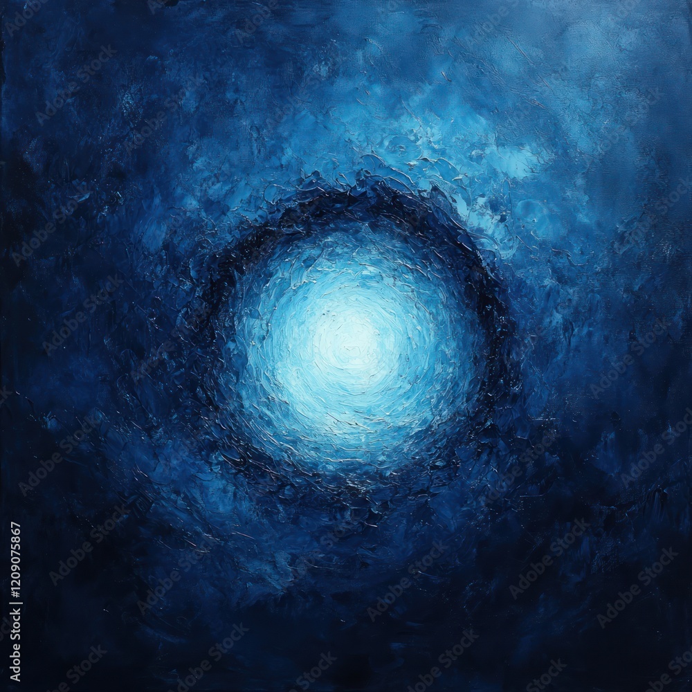 Poster elegant blue gradient abstract watercolor design with soft light and textured border
