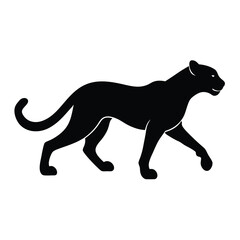 Obraz premium Cheetah silhouette Quality full vector illustration of a cheetah on a white background