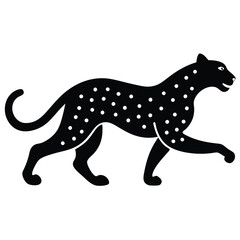 Cheetah silhouette Quality full vector illustration of a cheetah on a white background