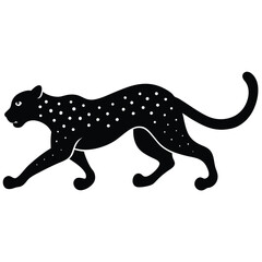 Cheetah silhouette Quality full vector illustration of a cheetah on a white background