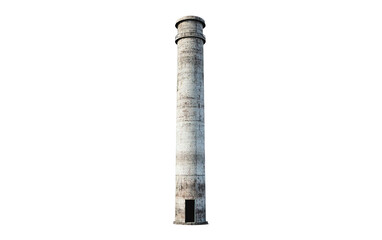 Naklejka premium Industrial chimney on transparent or white background