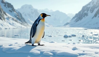 Fototapeta premium emperor penguin in polar regions