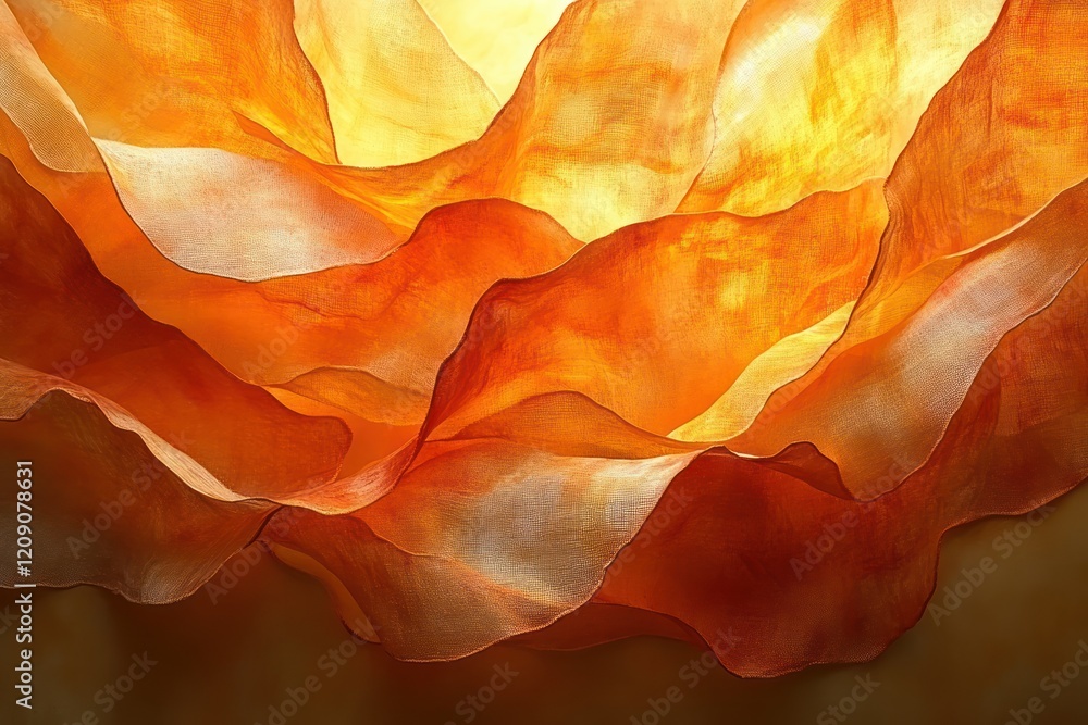 Aufkleber abstract orange geometric background with fun triangle patterns in warm autumn colors