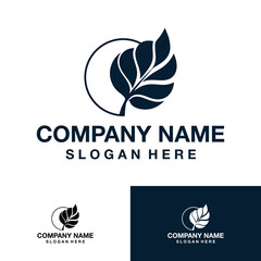 Logo leaf logo spa logo natural logo beauty