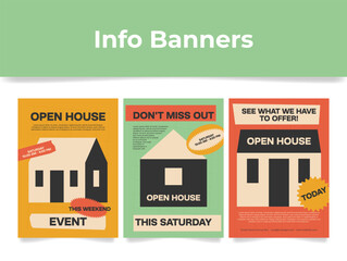 A template for a poster inviting people to attend an open day of an establishment, where all the necessary information for visitors will be presented