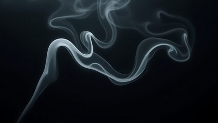 Fototapeta premium Abstract futuristic smoke-like wave patterns glowing with elegance in dark digital background and modern design