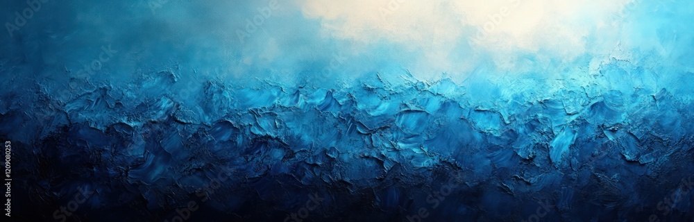 Poster abstract ocean background texture with blue gradient and soft light