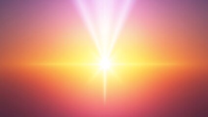 Obraz premium Bright gradient background with glowing yellow and orange light beams, creating a radiant abstract effect ideal for modern designs and artistic projects