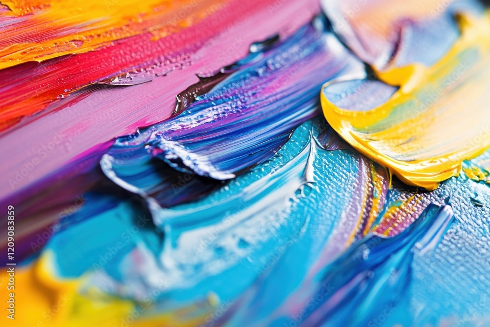 Poster Creative abstract art with vibrant colors, utilizing vibrant colors and dynamic shapes to enhance depth and perspective