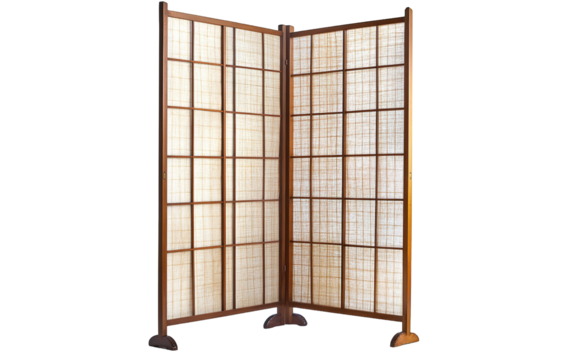 Japanese Tsuitate Divider on transparent or white background