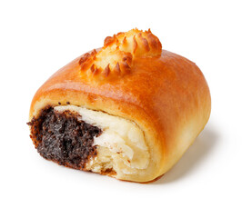 Baked pastry filled with cream and chocolate, showcasing delicious layers and golden crust