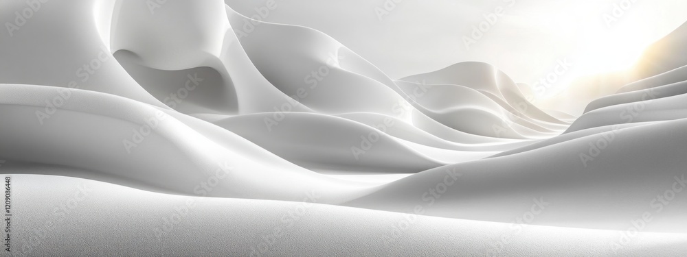 Poster minimalist abstract composition with curved lines and soft gradients for modern interior design