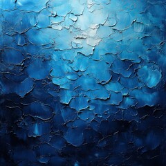 Elegant Textured Blue Background with Black Border for Luxury Design and Abstract Art