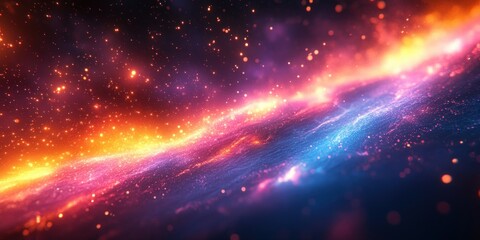 Fototapeta premium Futuristic Abstract Flow with Blue and Purple Lines and Glowing Highlights