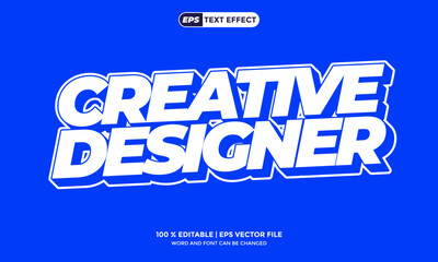 Modern Text Effect Editable with Vector Style