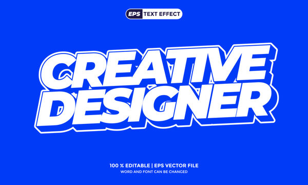 Modern Text Effect Editable with Vector Style