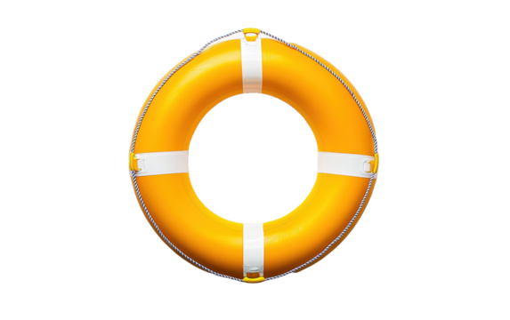 Life buoy on transparent or white background