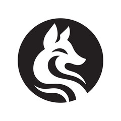 2d fox logo with white background