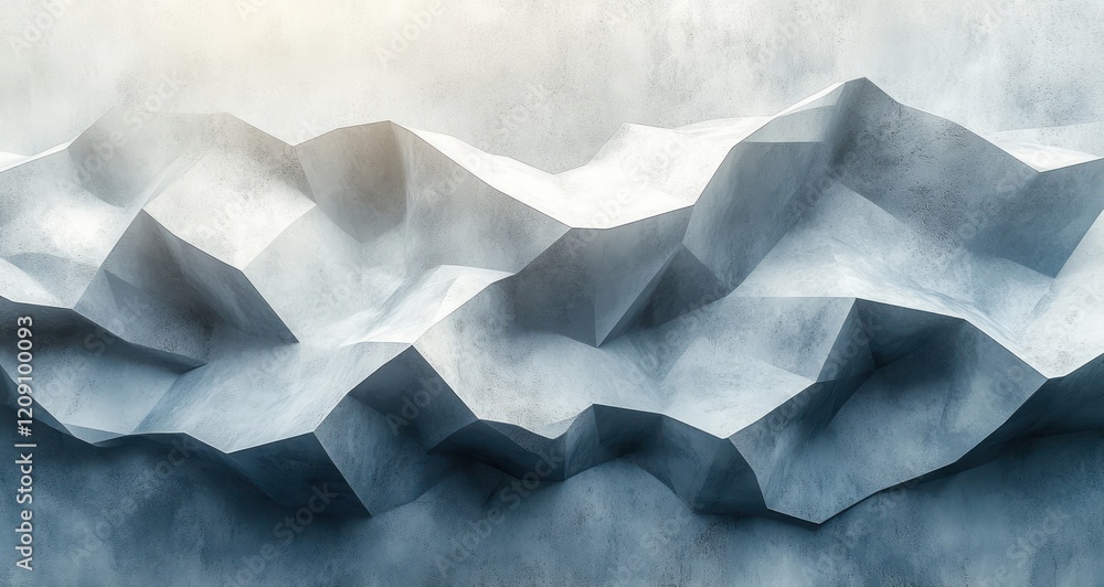 Poster minimalist abstract geometric background design with gray and white textured layers and shapes