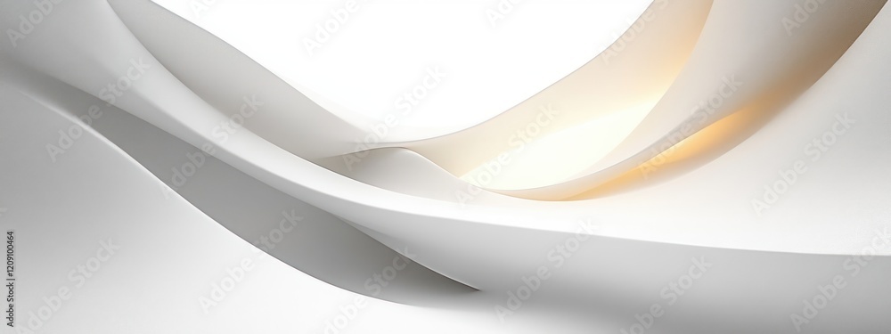 Aufkleber minimalist abstract design with curves and soft lighting for modern background