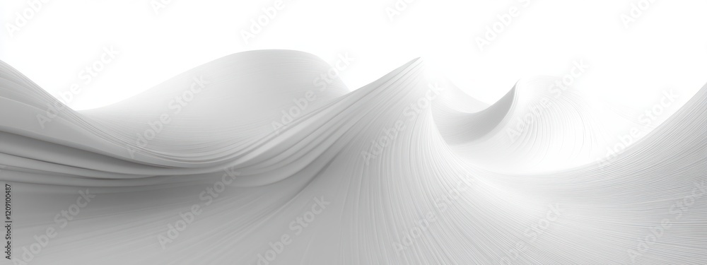 Poster minimalist abstract design with smooth curves and ambient light