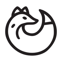2d fox logo with white background