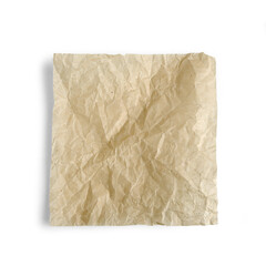 Translucent kraft baking paper on white background