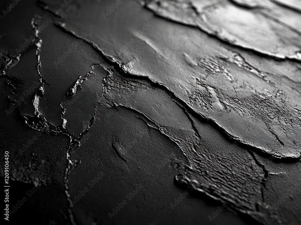 Aufkleber black scratched surface texture with intricate patterns and high contrast grunge design element for 