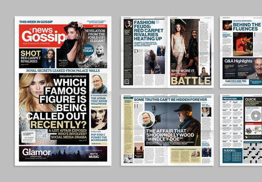Gossip Newspaper Template