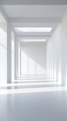 Fototapeta premium Bright Abstract White Background with Delicate White Lighting