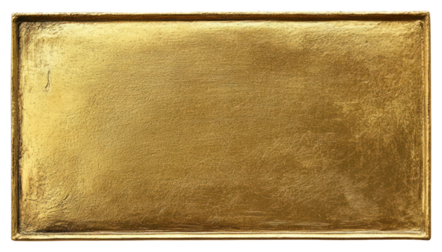 PNG Empty Golden rectangular plaque gold golden accessories.