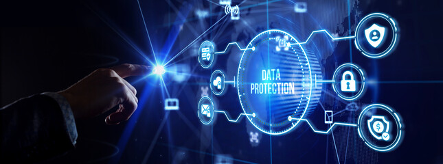 Cyber security data protection business technology privacy concept.