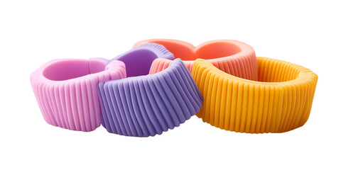 Heart-Shaped Decorative Object on Transparent White Background

