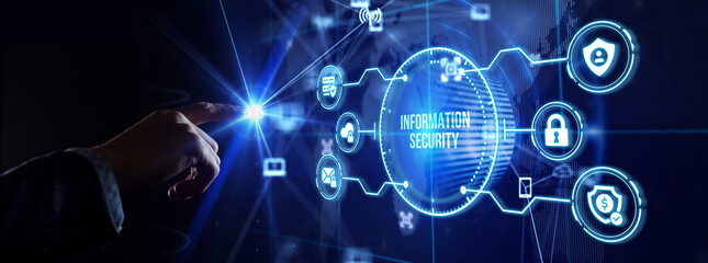 Concept of cyber security, information security and encryption, secure access to personal information, secure Internet access, cybersecurity.