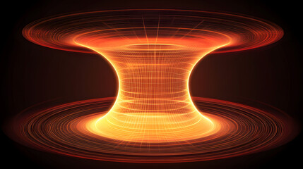 Orange Energy Vortex: Abstract Art