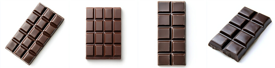 Obraz premium close up of dark chocolate bars showcasing rich texture and detail