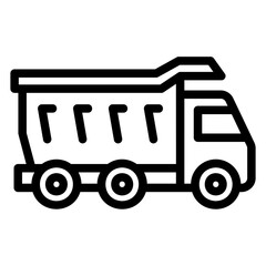 dump truck Line Icon