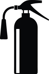 Fire extinguisher silhouette vector, Fire extinguisher icon sign vector illustration design