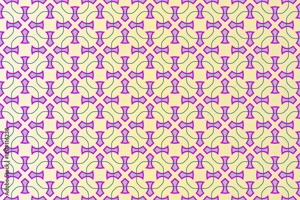Poster Abstract vector background with seamless geometric pattern of simple shapes. Stylish vector texture
