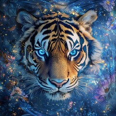 Naklejka premium tiger pattern bedding,