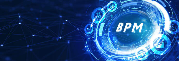 Obraz premium BPM Business process management system technology concept. 3d illustration