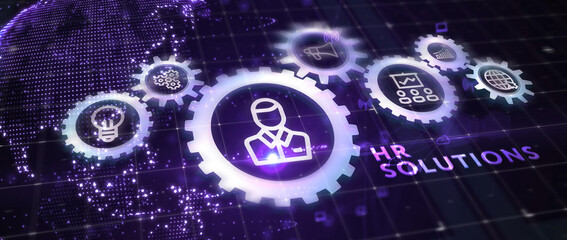 Business, Technology, Internet and network concept. HR Solutions. 3d illustration