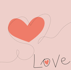 Valentine's Day. Love cover background vector illustration design