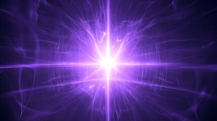 Obraz premium Purple Energy Burst Celestial Light and Cosmic Rays