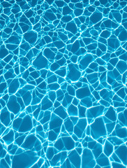 Sparkling Blue Water Surface Texture in a Swimming Pool