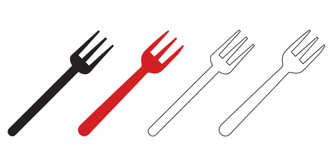  A set of fork vector illustration