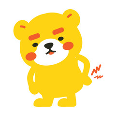 黄色いクマのキャラクター
